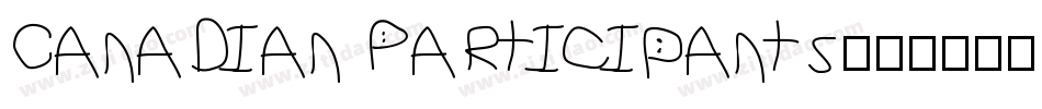 Canadian Participants字体转换